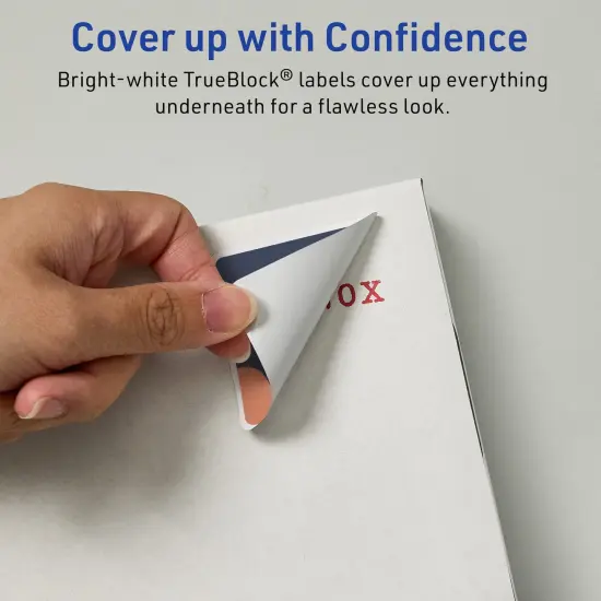 Avery TrueBlock Matte White Paper Labels,2-1/2" x 2-1/2" Square {3}