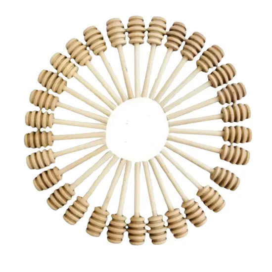 Kitcheniva 4" Wood Honey Dippers Miniature Honey Dipper Party Favor Crafts {2}