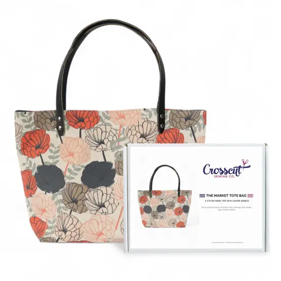 Crosscut Sewing Co.&reg; Market Tote Bag Sewing Project Kit for Beginners with Fabric, Instructions and Video Pacific {7}
