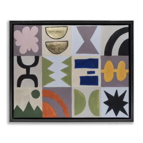 Stupell Industries Contemporary Nature Patterns Framed Floater Canvas Wall Art Design by Michael Willett {1}
