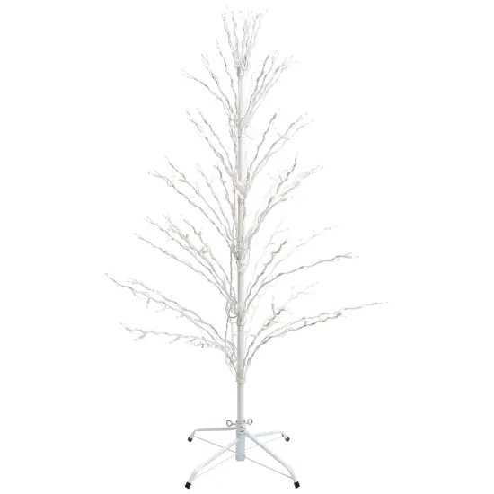 Northlight Pre-Lit Cascade Twig Tree Outdoor Christmas Decoration - 4' - Clear Lights White {3}