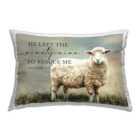 Left The Ninety Nine Proverb Outdoor Printed Pillow Design by Molly Mattin, 14 x 7 x 20 {1}