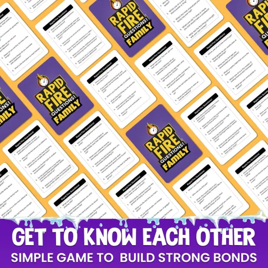 Rapid Fire Family Conversation Cards Game I 95 Cards {5}