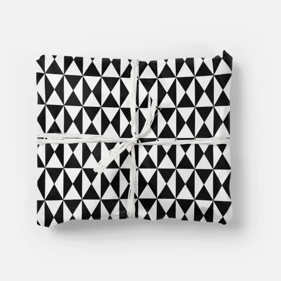 Black & White Geo Shape Gift Wrap {1}