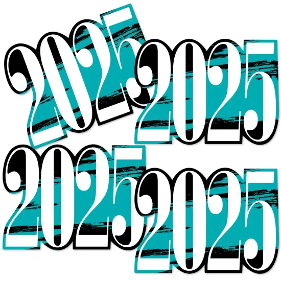 Big Dot of Happiness 2025 Teal Graduation Decorations - DIY Party Essentials - Set of 20 {3}