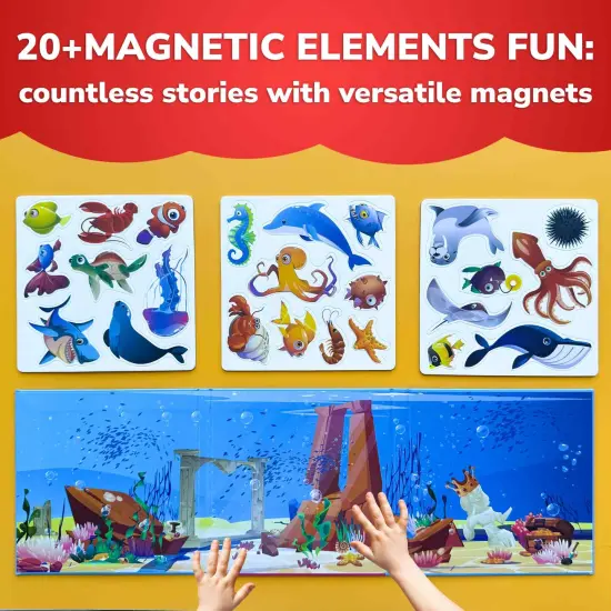 Travel Magnetic Book 20+Pcs for Kids | Sea {2}