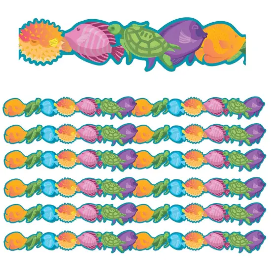 Seas the Day Marine Life Extra Wide Die-Cut Deco Trim&reg;, 37 Feet Per Pack, 6 Packs {1}