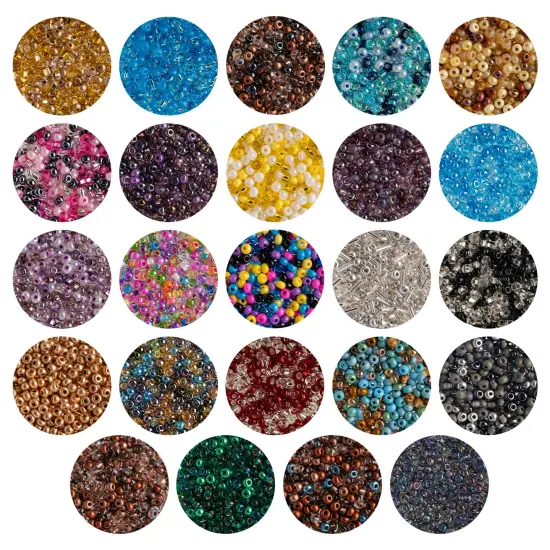 John Bead 6/0 Mixed Czech Glass Seed Beads, 100g Crystallined Crystal {5}