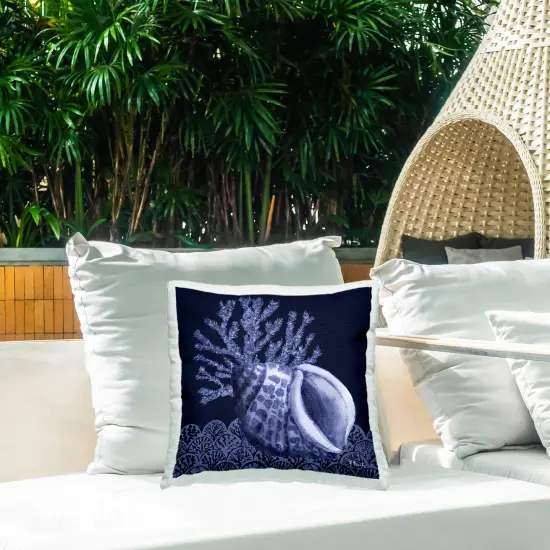 Shadow Shell Patterned Outdoor Printed Pillow Design by Paul Brent, 18 x 7 x 18 {2}