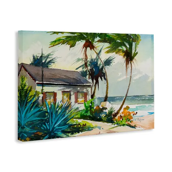 Stupell Industries Windswept Palms Cottage Canvas Wall Art Design by Richard A. Rodgers {3}