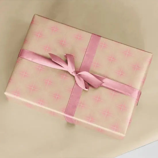 Fine Line Pink Deco Gift Wrap {1}