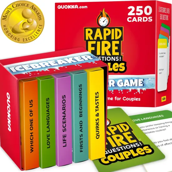 Rapid Fire Conversation Cards Game for Couples I 250 Cards {1}