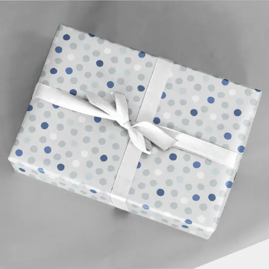 Blue Multicolor Polka Dot Gift Wrap {1}