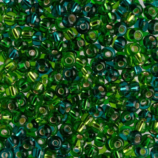John Bead 6/0 Silver Lined Czech Glass Seed Beads, 100g Seagreen Mix {1}