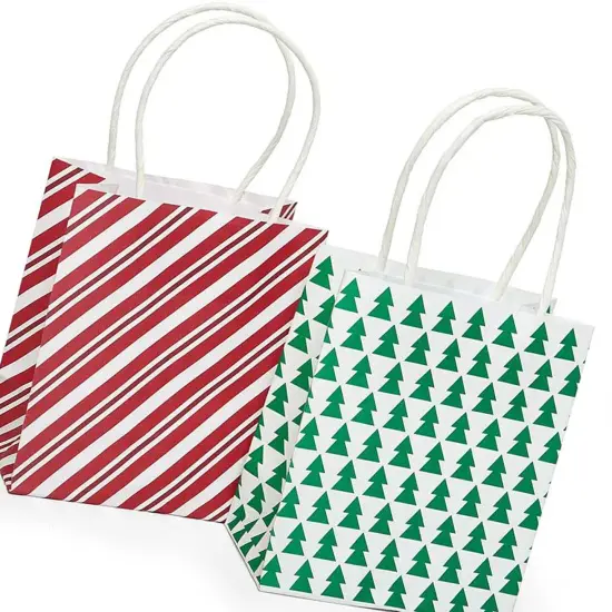 Assorted Holiday Gift Bags 4.5" x 2.625" x 5.375" {5}