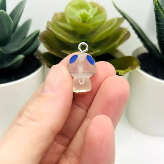 1, 4, 20 or 50 Pieces: Colorful 3D Mushroom Charms {2}