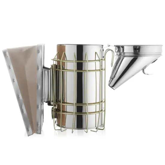 Honey Keeper Bee Hive Smoker Stainless Steel with Heat Shield Beekeeping Beehive Equipment {4}