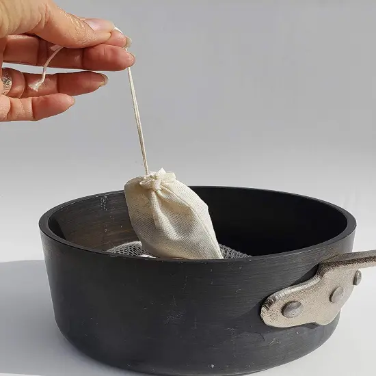 Regency Wraps 100% Cotton Spice Bags with Drawstring for Enclosing Bulk Spices, Tea, Potpourri, Jewelry - Set of 4 {4}