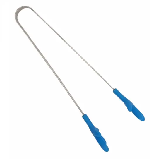 Handy Housewares 5" Long Stainless Steel Mini Tongs with Silicone Hand Shaped Tips {4}