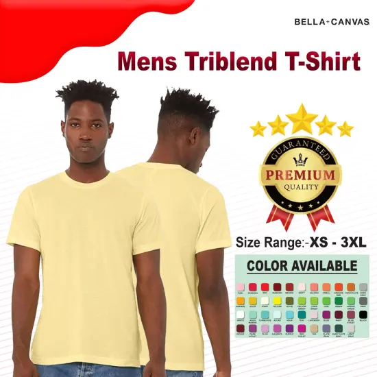 BELLA + CANVAS&reg; Crewneck Short Sleeve Triblend T-Shirt Cement triblend {2}