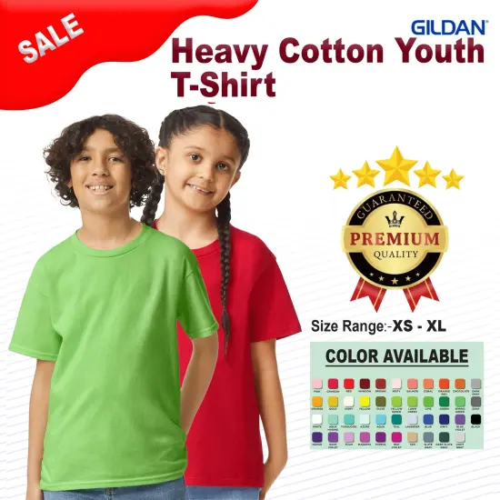 Gildan&reg; Cotton Youth Crewneck Short Sleeve T-Shirt {2}