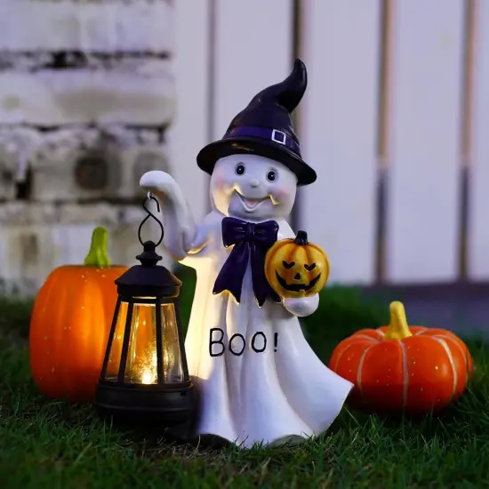 Halloween Decoration Ghost Solar Lantern {1}