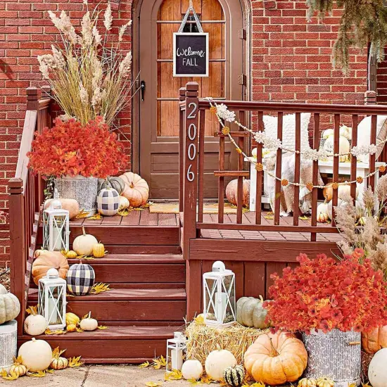 24 Bundles Artificial Fall Flowers {4}