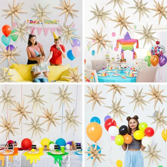 Helium Polyester Film Star Balloon for Birthday Anniversary Baby Shower Disco Party {4}