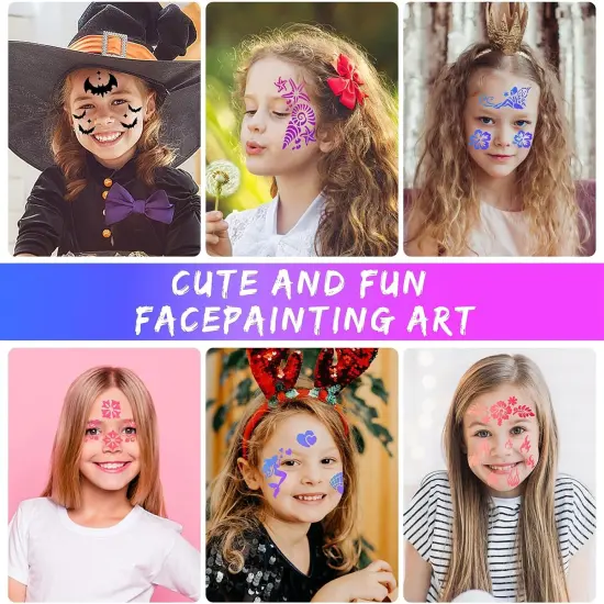 20 Pieces Face Paint Stencils(white) {3}