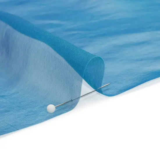 1 Yard Teal Royal Blue Iridescent Silk Voile Chiffon Like Fabric, 54 Inches Wide {2}