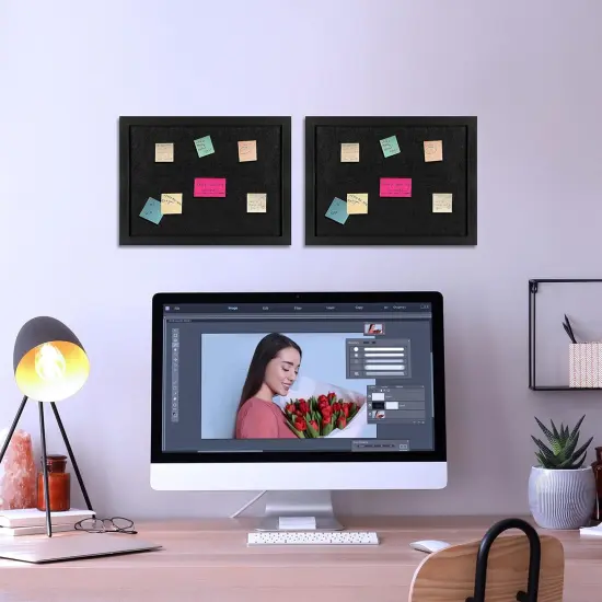 11" X 8" Cork Boards for Walls with Pins(All Black) {4}