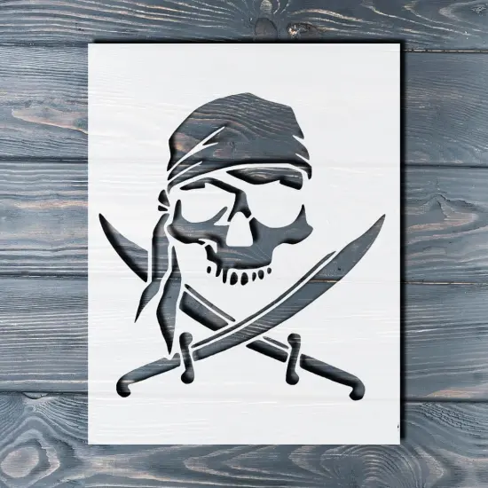 Pirate Skull Stencil(Plastic) {1}