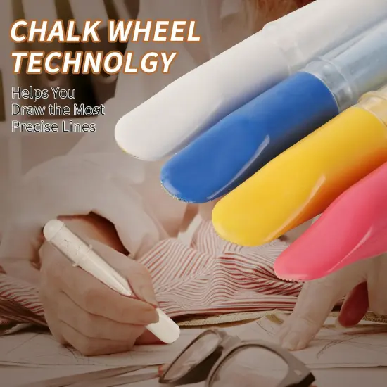 Fabric Chalk Markers (Red, Yellow, Blue, White) -Erase Tailor&rsquo;s (Red & Yellow & Blue & White) {6}