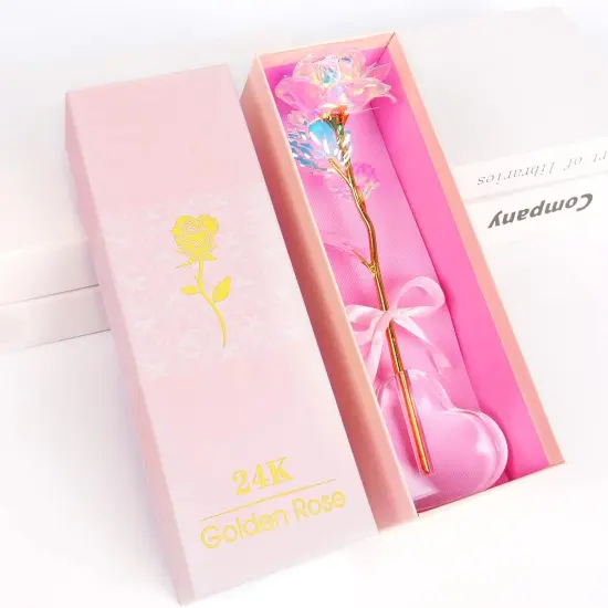 Gifts for Women Galaxy Rose Glass Flowers with Heart-Shaped Base Eternal Roses Forever Flowers Mothers Day Birthday Gifts for Women, Mom, Wife, Sister, Daughters, Kids {2}