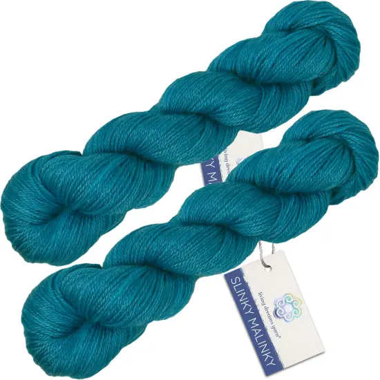 Slinky Malinky Superwash Merino Sock Yarn with Tencel - Silky & Strong. Pacific Northwest Hand Dyed. Fingering Weight #1. Cove 2 pack {1}