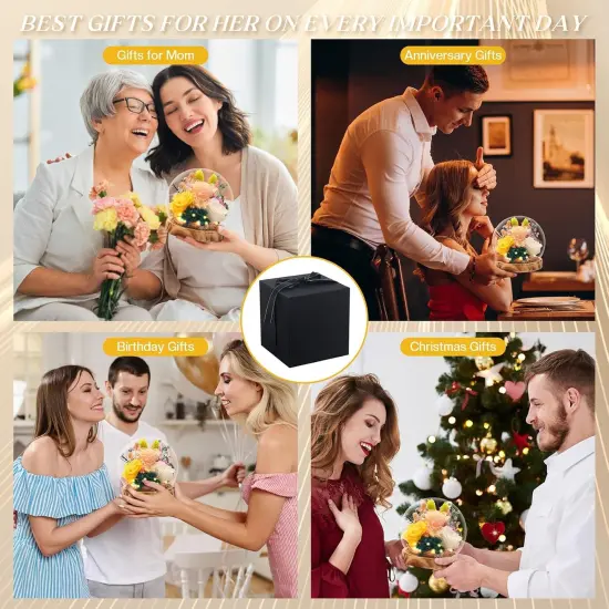 Preserved Flowers, Unique Rose flower Gifts Preserved Flower Gifts in Glass Dome for Women, Mom, Girlfriend and wife,Home Decor Gifts for Birthday, Mother&rsquo;s Day, Anniversary, Christmas, Wedding. {5}