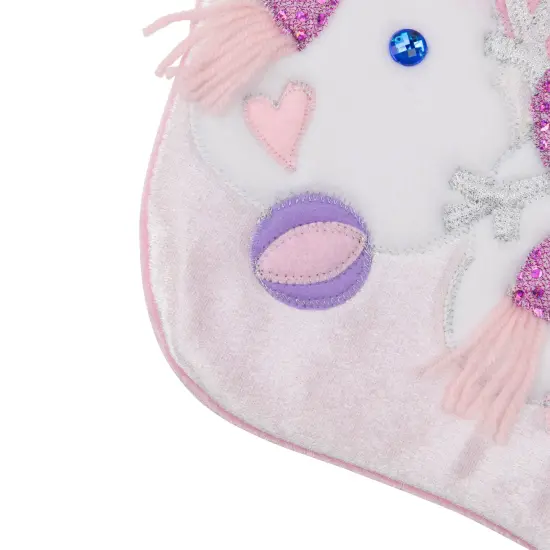 Northlight 21" Light Pink Baby's First Christmas Velveteen Snowmen Christmas Stocking {7}