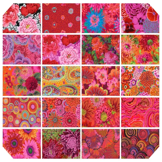 Kaffe Fassett Half Yard Bundle in Hot House by Kaffe Fassett for Free Spirit (FB4HYGP.HOTHOUSE) {2}
