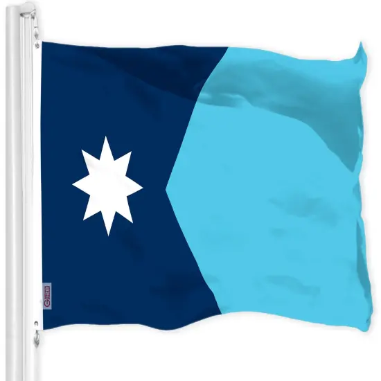 G128 Minnesota New Version MN State Flag | 3x5 Ft | LiteWeave Pro Series Printed 150D Polyester | Indoor/Outdoor, Vibrant Colors, Brass Grommets {1}