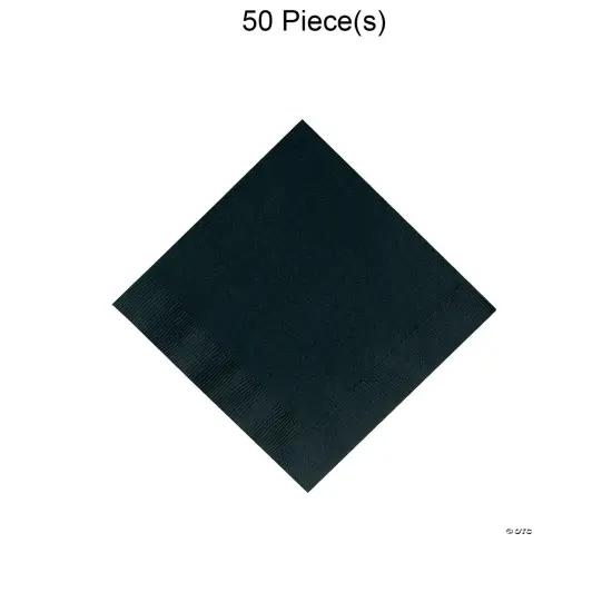 Solid Color Luncheon Napkins Bulk 50 Pc Black {1}