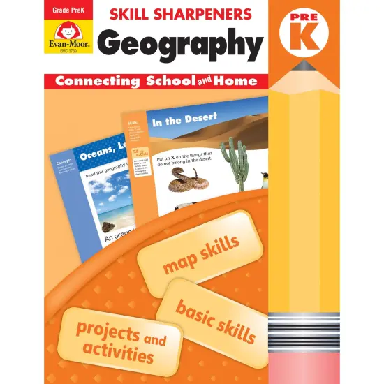 Skill Sharpeners: Geography, Grade PreK - Activity Book {1}