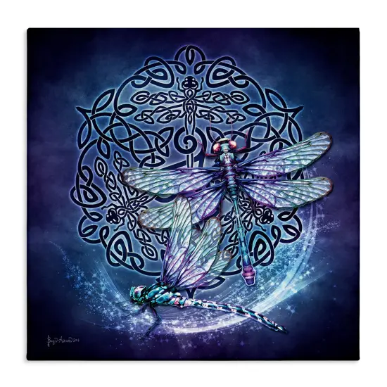 Stupell Industries Dragonfly & Celtic Knot Canvas Wall Art {1}