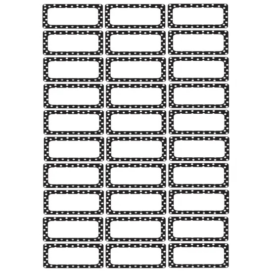 Die-Cut Magnetic Foam Black & White Dots Labels/Nameplates, Pack of 30 {1}