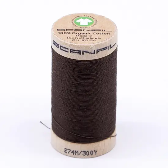 300 Yards Sustainable Organic Cotton Sewing Thread Coffee Liqueur {1}