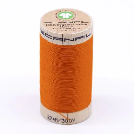 300 Yards Natural Organic Pima Cotton Sewing Thread Tangelo 30wt {1}