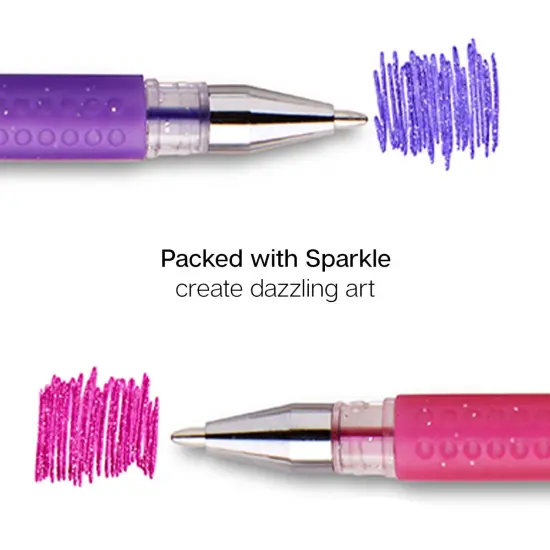 KINGART&reg; Gel Pens, Soft Grip, 24 Pink & Purple Tone Colors {4}