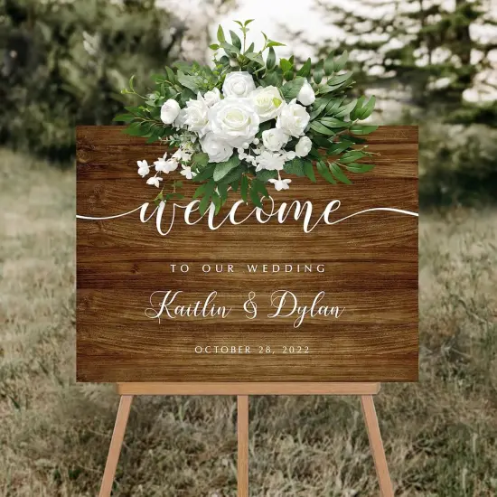 Artificial Flower Swag, Wedding Sign Flowers White Rose Flower Arrangements {5}