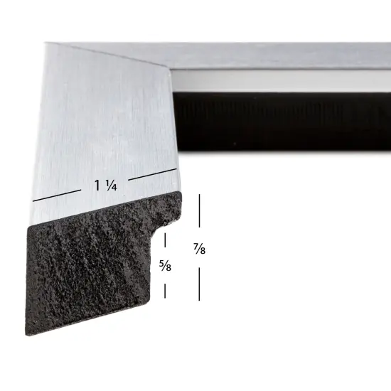 23x35 Picture Frame, Modern Aesthetics 1.25 Inch Polystyrene Moulding, Wall Display Frame for Art, Posters, or Photos by wallsthatspeak Silver {3}