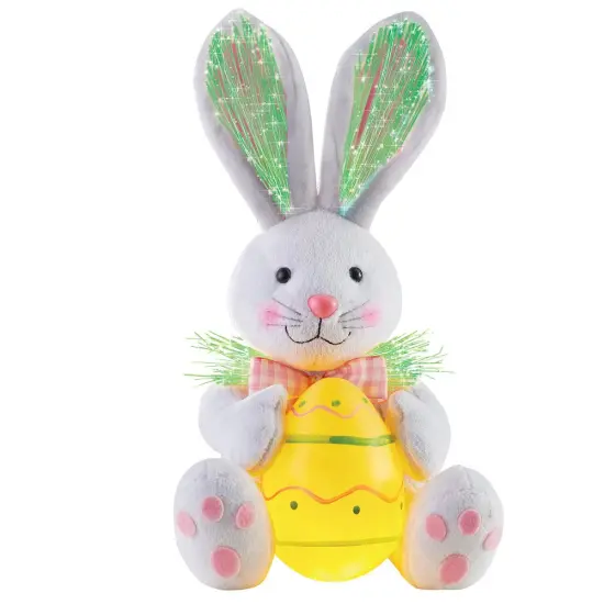Collections Etc Fiber Optic Easter Bunny Plush Decoration {2}