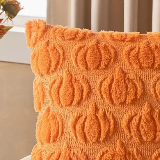 Set of 2 Pumpkin Halloween Thanksgiving Autumn Harvest,Pillow Covers 18x18 Inch {3}